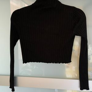 Polly crop black sweater